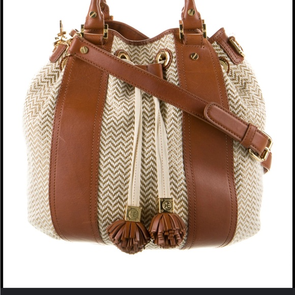 Tory Burch Tan and Cream Shoulder Bag - Picture 1 of 8